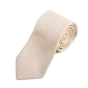 Altea Milano Sand Brown Geometric Silk Tie